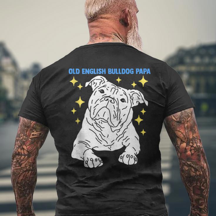 Herren Old English Bulldog Papa Herrchen Old English Bulldog T-Shirt mit Rückendruck Geschenke für alte Männer