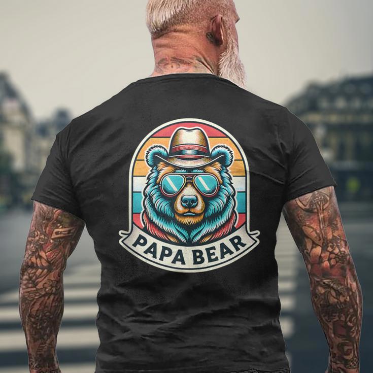 Herren Papa Bär Papa Bär Spruch Lustig T-Shirt mit Rückendruck Geschenke für alte Männer