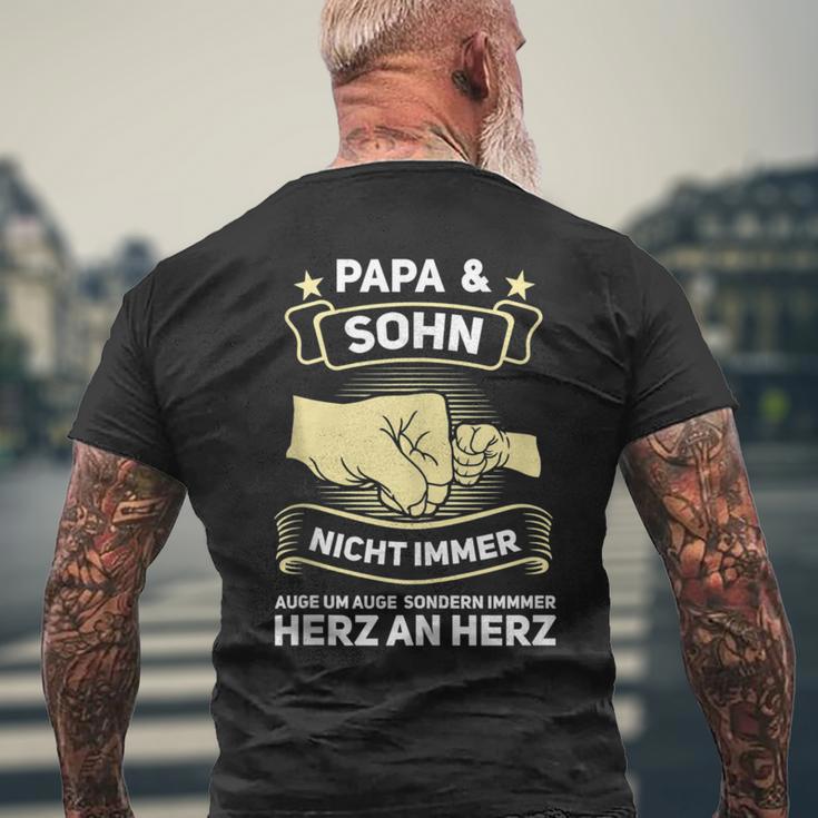 Herren Papa Sohn Familie T-Shirt mit Rückendruck Geschenke für alte Männer