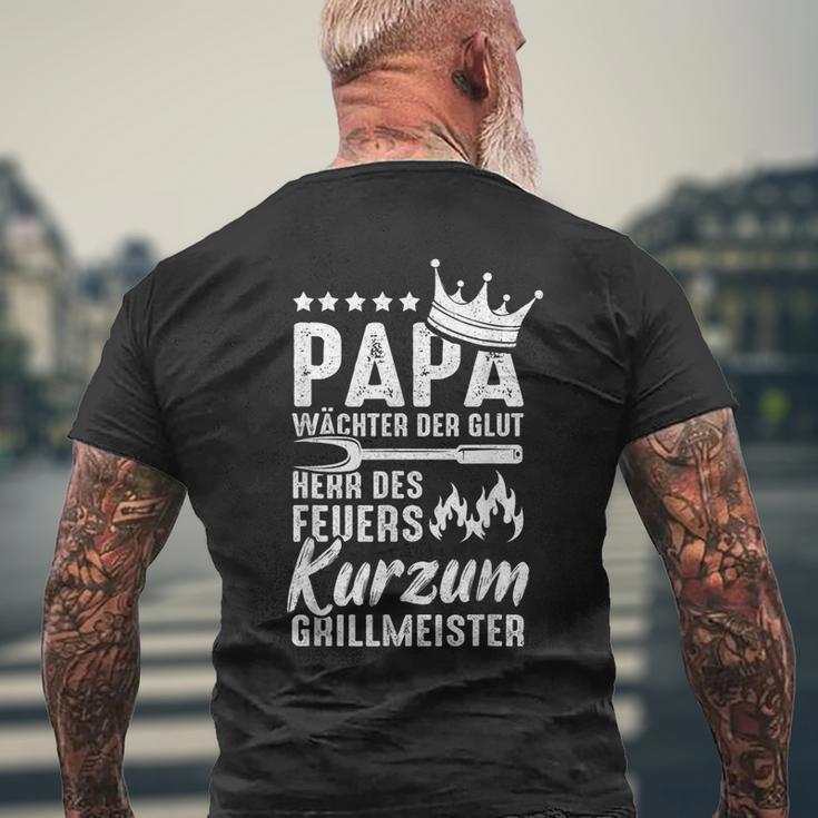 Herren Papa Wächter Der Glut Herr Des Feuers Kurzum Grillmeister T-Shirt mit Rückendruck Geschenke für alte Männer