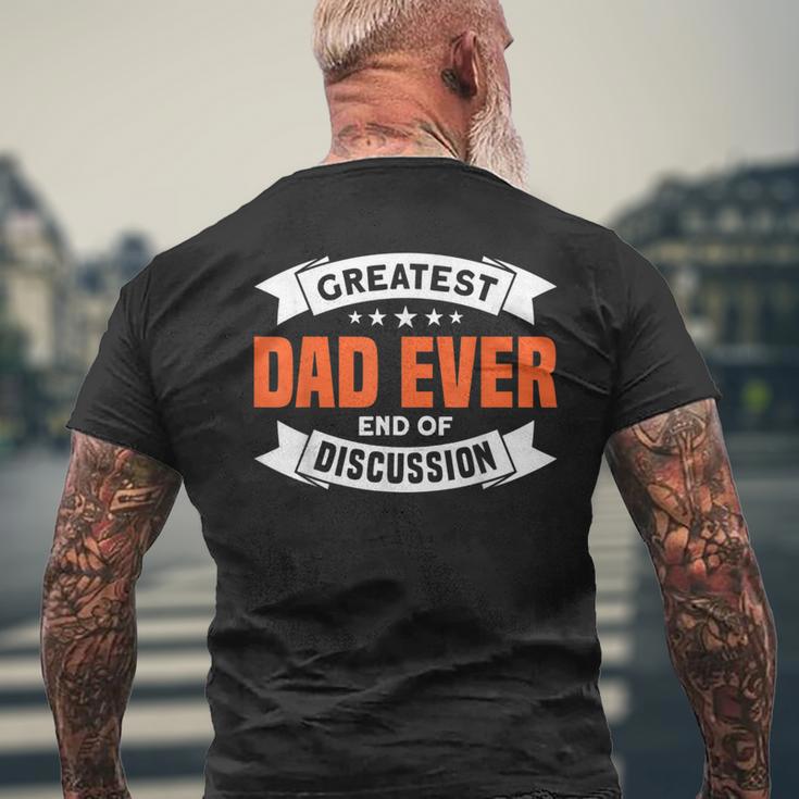 Herrenater Bester Papa Ever Ende Der Diskussion Papa T-Shirt mit Rückendruck Geschenke für alte Männer