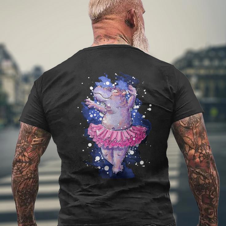 Hippopotamus Hippopotamus Ballet Hippopotamus Fan T-Shirt mit Rückendruck Geschenke für alte Männer