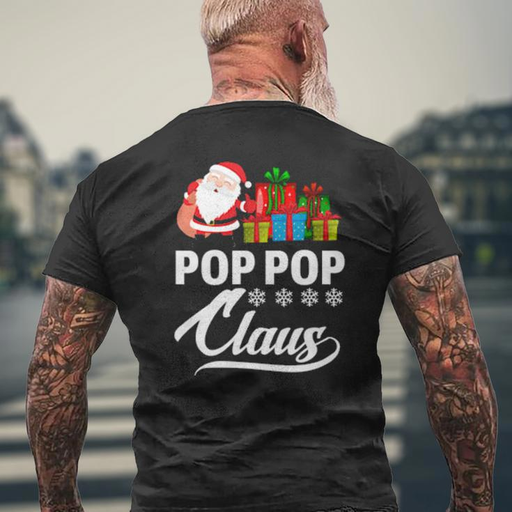 Holiday 365 The Christmas Pop Pop Claus Grandpa Mens Back Print T-shirt Gifts for Old Men