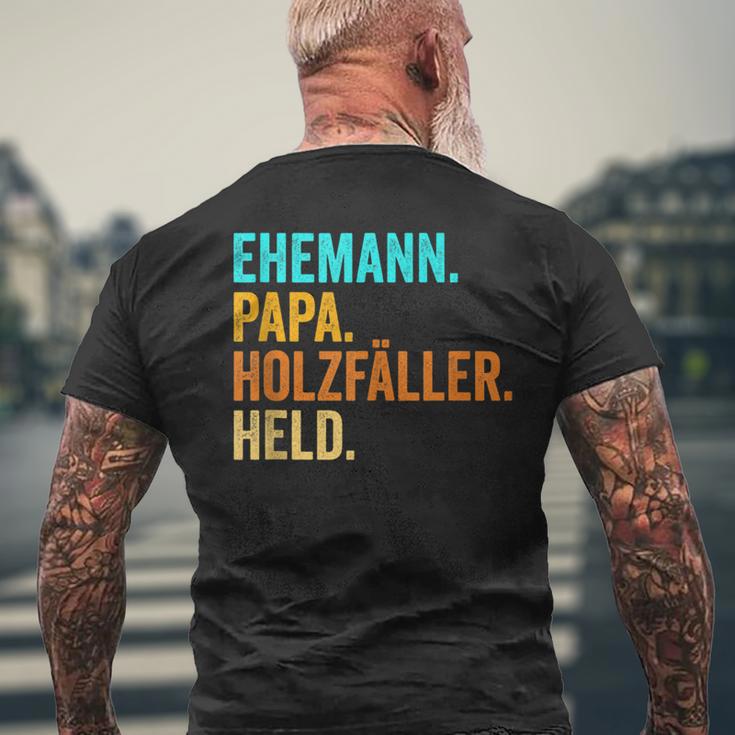 Holzfäller Papaater Holt Förster Wald Waldarbeiter Lustig T-Shirt mit Rückendruck Geschenke für alte Männer