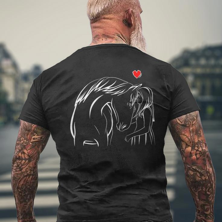 Horse Lover Girl Horseback Riding Women Men's T-shirt Back Print Gifts for Old Men
