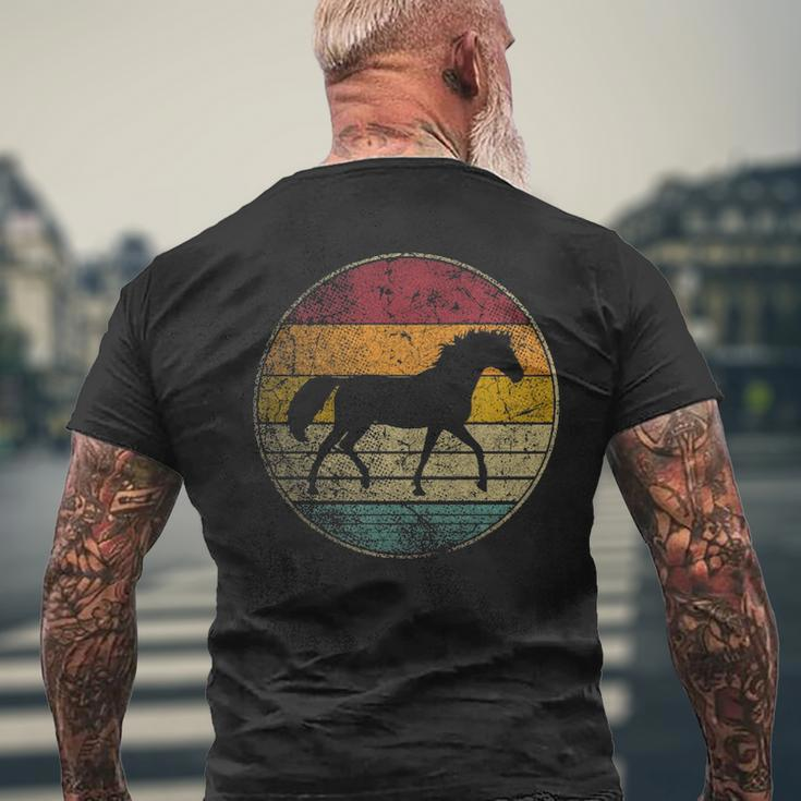 Horse Riding Love Equestrian Girl Vintage Distressed Retro Men's T-shirt Back Print Gifts for Old Men