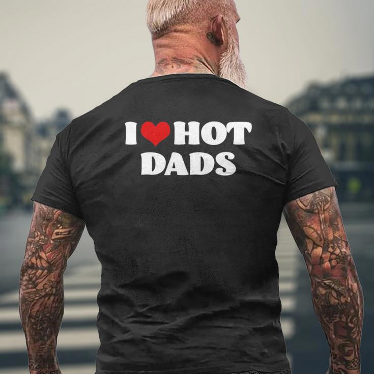 Hot Dadsi Love Hot Dads Tee Red Heart Dads Mens Back Print T-shirt Gifts for Old Men