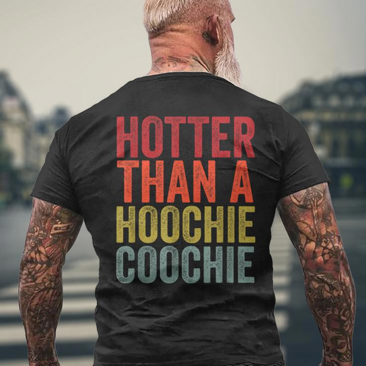 Hotter Than A Hoochie Coochie Cute Country Music Men's T-shirt Back Print Gifts for Old Men