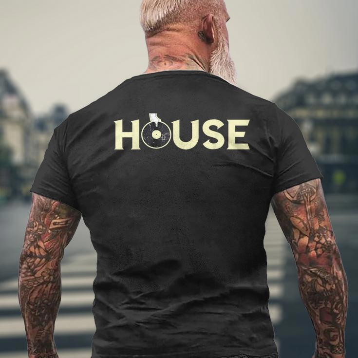 House Dj Turntable Techno Edm Dance Music Discjockey Men's T-shirt Back Print Gifts for Old Men