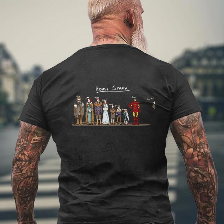 House Stark Mens Back Print T-shirt Gifts for Old Men