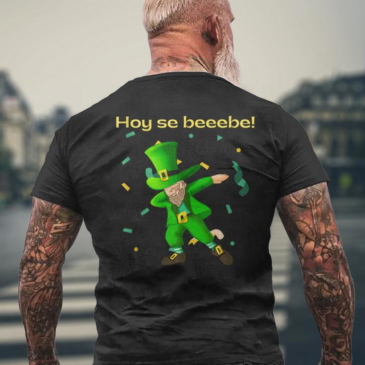 Hoy Se Bebe St Patrick Day Dabbing Leprechaun Men's T-shirt Back Print Gifts for Old Men