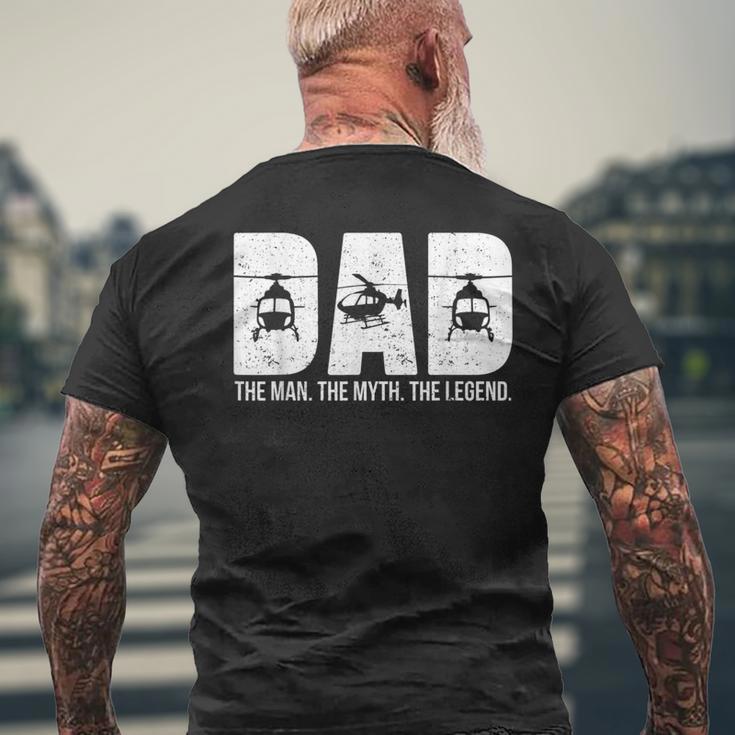 Hubschrauber Techniker Papa Hubschrauber Mechaniker T-Shirt mit Rückendruck Geschenke für alte Männer