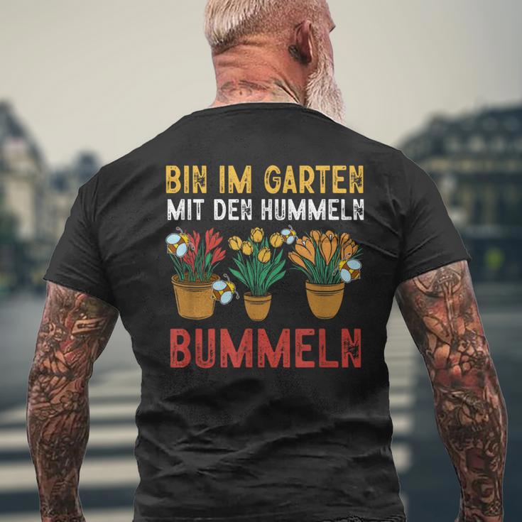 With Hummeln Bin Im Garten T-Shirt mit Rückendruck Geschenke für alte Männer