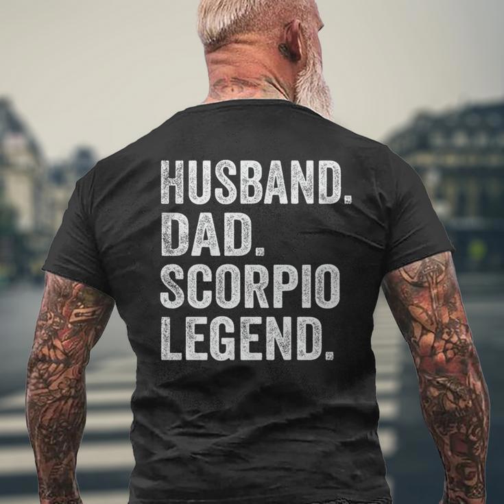 Husband Dad Scorpio Legend Father Zodiac Astrology Men's T-shirt Back Print Gifts for Old Men