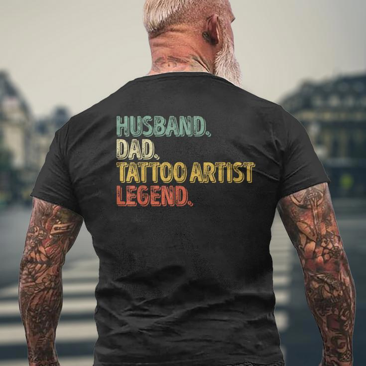 Husband Dad Tattoo Artist Legend Father's Day Men's T-shirt Back Print Gifts for Old Men