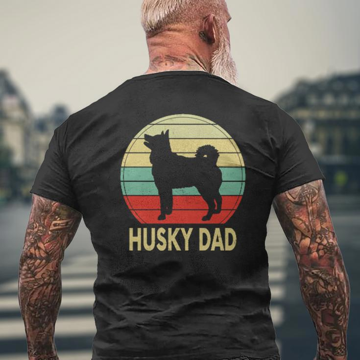 Husky Dad Vintage Mens Back Print T-shirt Gifts for Old Men