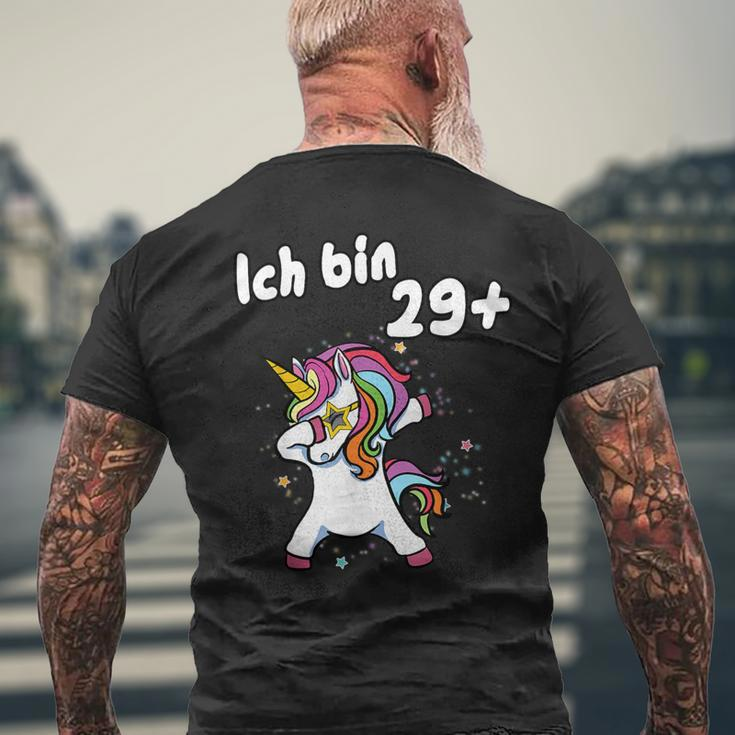 Ich Bin 29 Plus Unicorn Dab Dabbing Unicorn T-Shirt mit Rückendruck Geschenke für alte Männer
