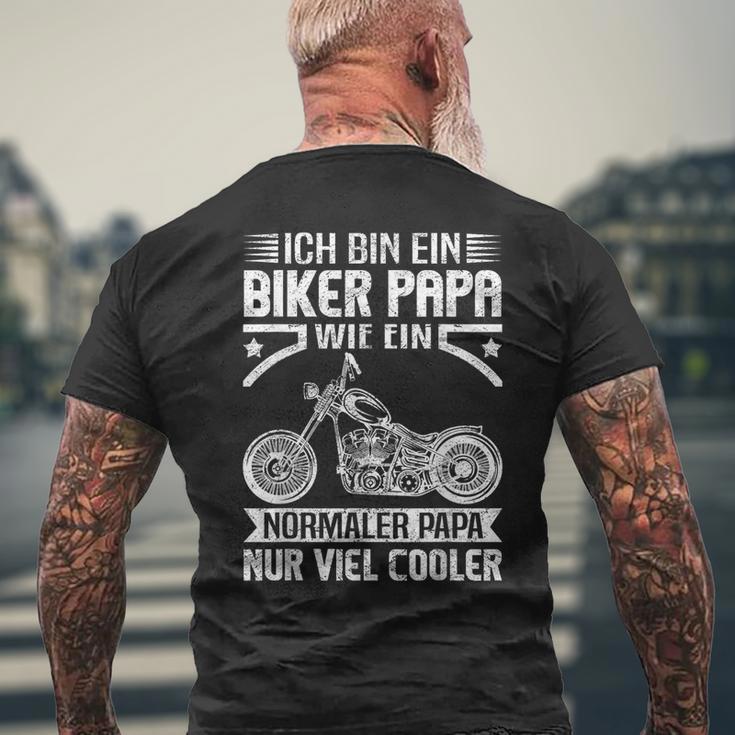 Ich Bin Ein Biker Papa Wie Ein Normal Papa Nuriel Cool S T-Shirt mit Rückendruck Geschenke für alte Männer