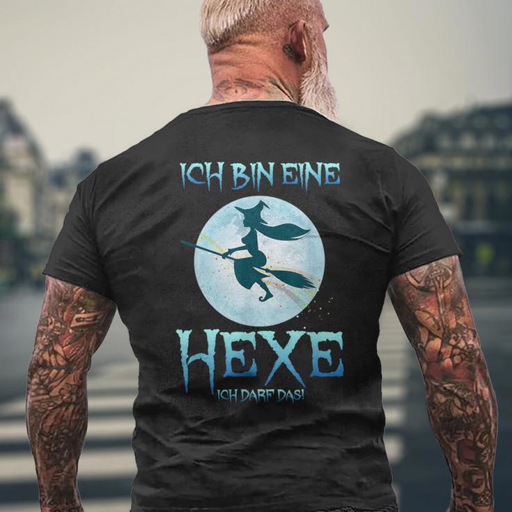 Ich Bin Eine Hexe Ich Darf Das Hexen Fliegen T-Shirt mit Rückendruck Geschenke für alte Männer