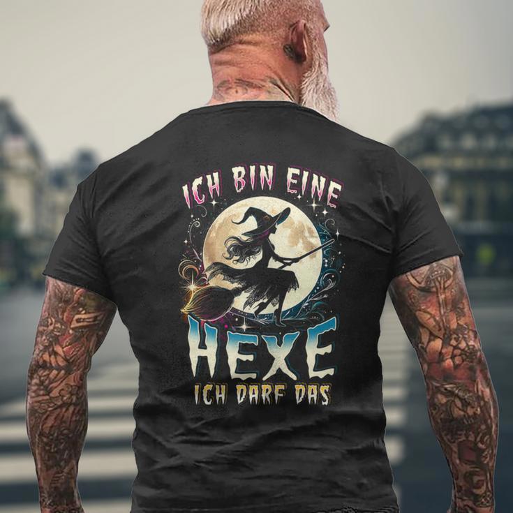 Ich Bin Eine Hexe Ich Darf Das Lustiges Hexen Ich T-Shirt mit Rückendruck Geschenke für alte Männer