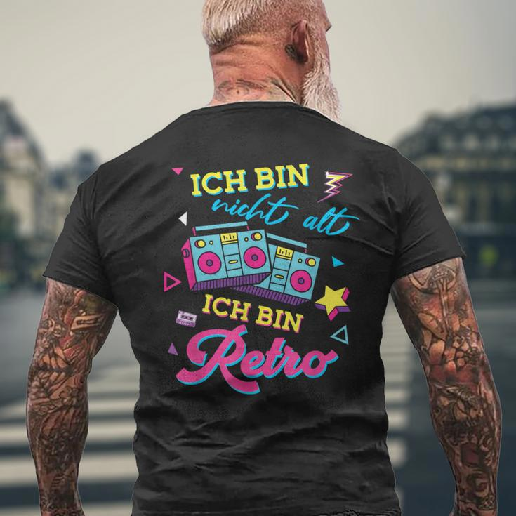'Ich Bin Nicht Alt Ich Bin Retro 70S 80S 90S T-Shirt mit Rückendruck Geschenke für alte Männer