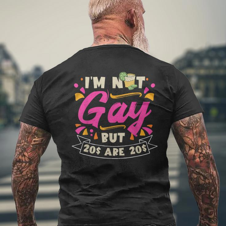 Ich Bin Nicht Schwul Aber 20$ Sind 20$ Bachelor Party T-Shirt mit Rückendruck Geschenke für alte Männer