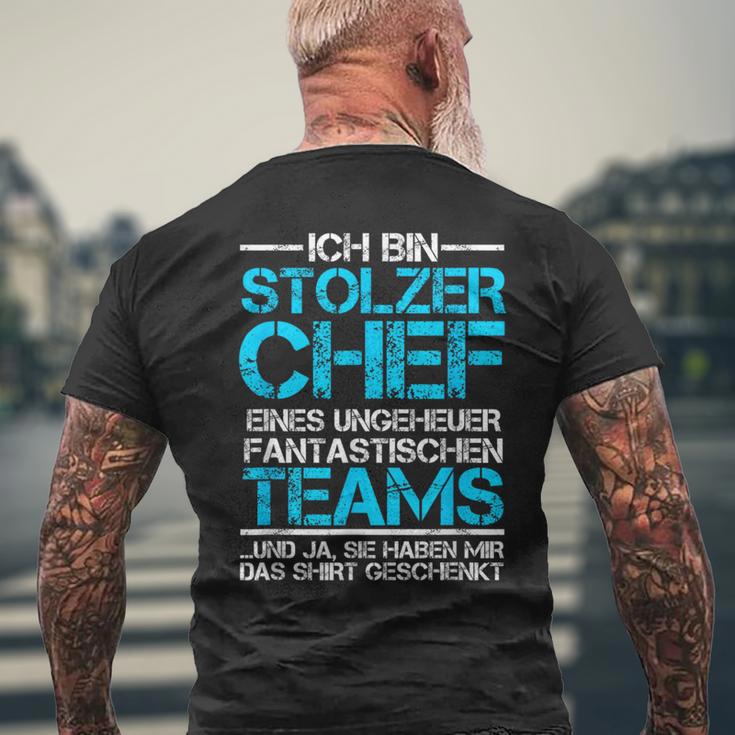 Ich Bin Stolzer Chef Einer Fantastischen Teams T-Shirt mit Rückendruck Geschenke für alte Männer