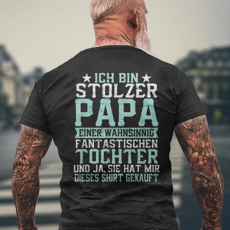 Ich Bin Stolzer Papa Einer Wahnsinnig Fantastischen Tochter T-Shirt mit Rückendruck Geschenke für alte Männer