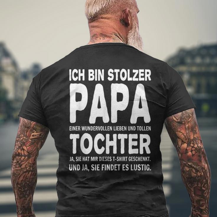 Ich Bin Stolzer Papa Einer Wundervollen Tochter T-Shirt mit Rückendruck Geschenke für alte Männer