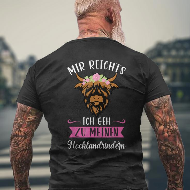 Ich Geh Zu Hochlandrindern Hochlandrind Breeder T-Shirt mit Rückendruck Geschenke für alte Männer
