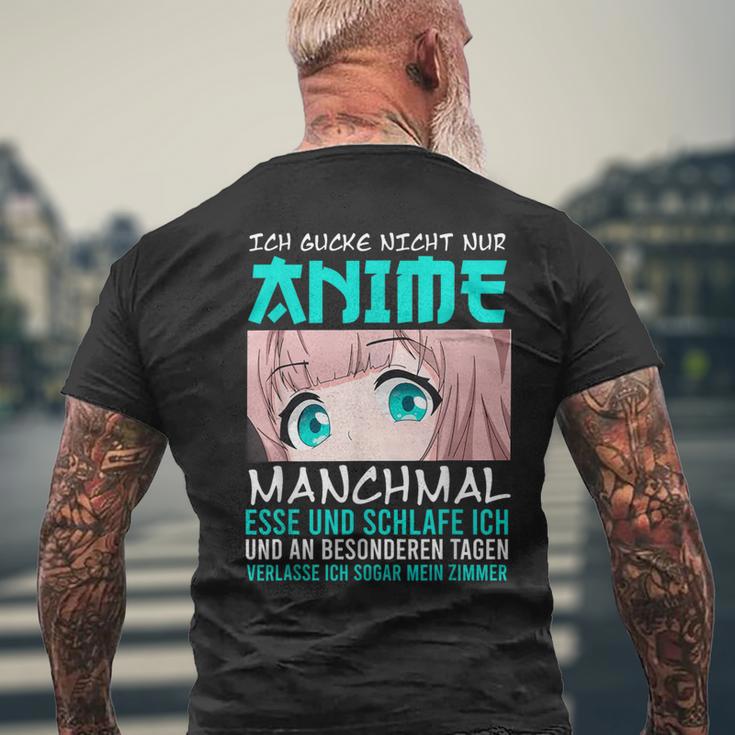 Ich Gucke Nicht Nur Anime Manga Kawaii T-Shirt mit Rückendruck Geschenke für alte Männer