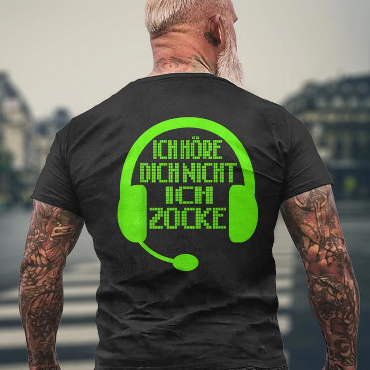 Ich Höre Dich Nicht Ich Zocke Gamer T-Shirt mit Rückendruck Geschenke für alte Männer