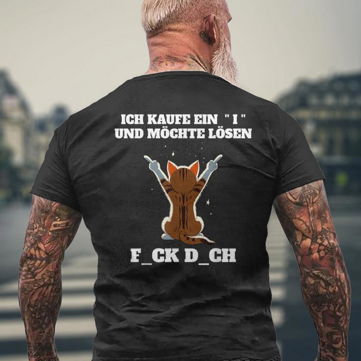 Ich Kaufe Ein I Und Möchte Lösen Cat T-Shirt mit Rückendruck Geschenke für alte Männer