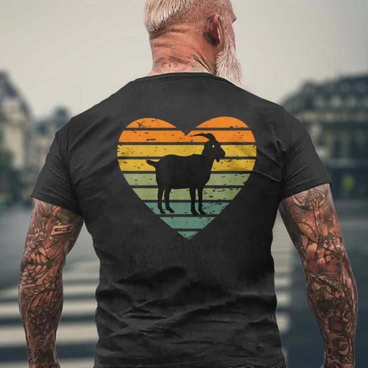 Ich Liebe Ziegen Retro Heart Goat Farm T-Shirt mit Rückendruck Geschenke für alte Männer