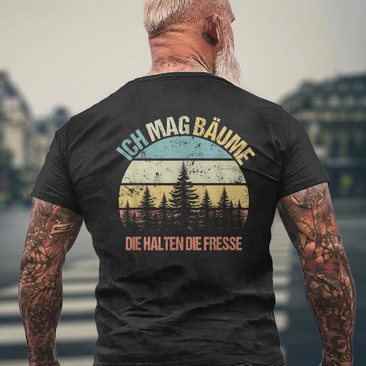 'Ich Mag Bäume Die Halten Die Fresse Sayings Nature T-Shirt mit Rückendruck Geschenke für alte Männer