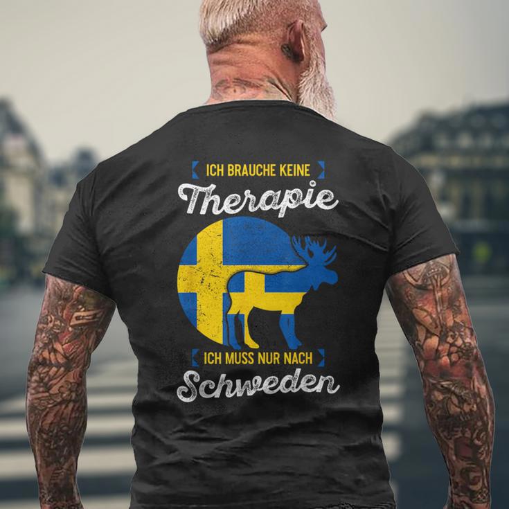 Ich Muss Nur Nach Sweden German Language T-Shirt mit Rückendruck Geschenke für alte Männer