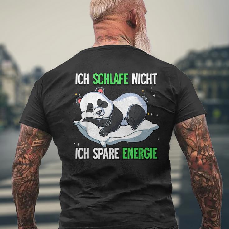 Ich Schlafe Nicht Ich Spare Energie Black T-Shirt mit Rückendruck Geschenke für alte Männer