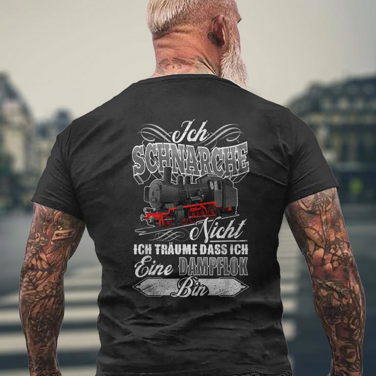 Ich Schnarche Nicht Ich Träumtraum Dass Ich Eine Damplok Bin T-Shirt mit Rückendruck Geschenke für alte Männer