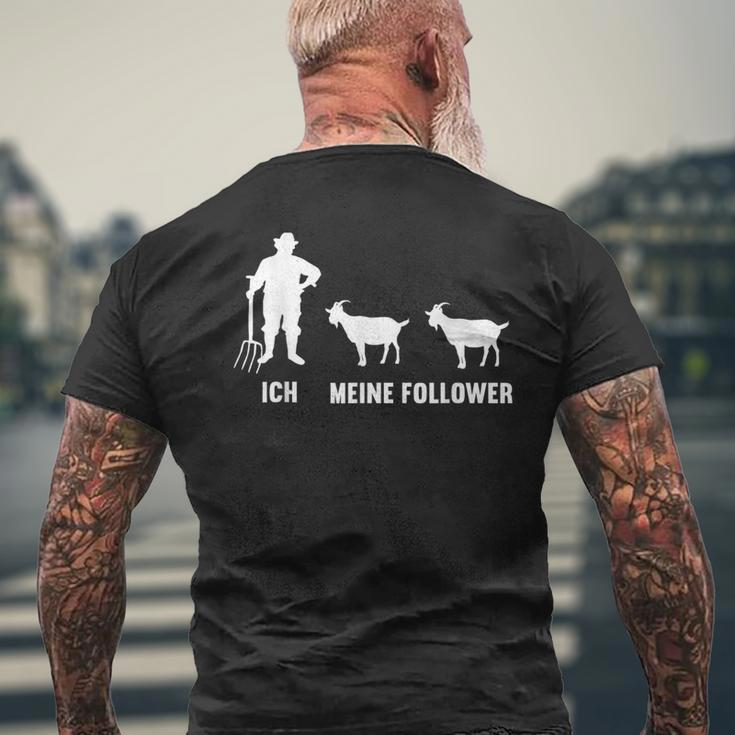 Ich und Meine Follower Ziege, Bauernhofmotiv Kurzärmliges Herren-T-Kurzärmliges Herren-T-Shirt für Landwirte Geschenke für alte Männer