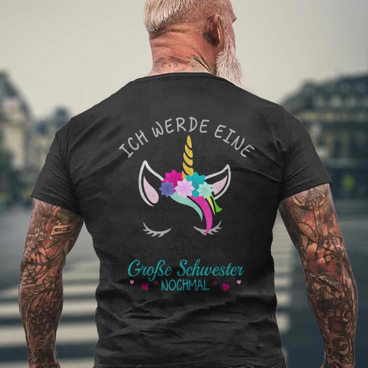 Ich Werde Eine Große Schwester Nomal Unicorn T-Shirt mit Rückendruck Geschenke für alte Männer