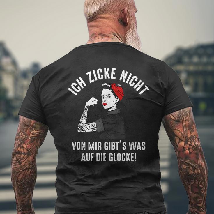 Ich Zicke Nichton Mir Gibt's Was Auf Die Belle German Langu T-Shirt mit Rückendruck Geschenke für alte Männer