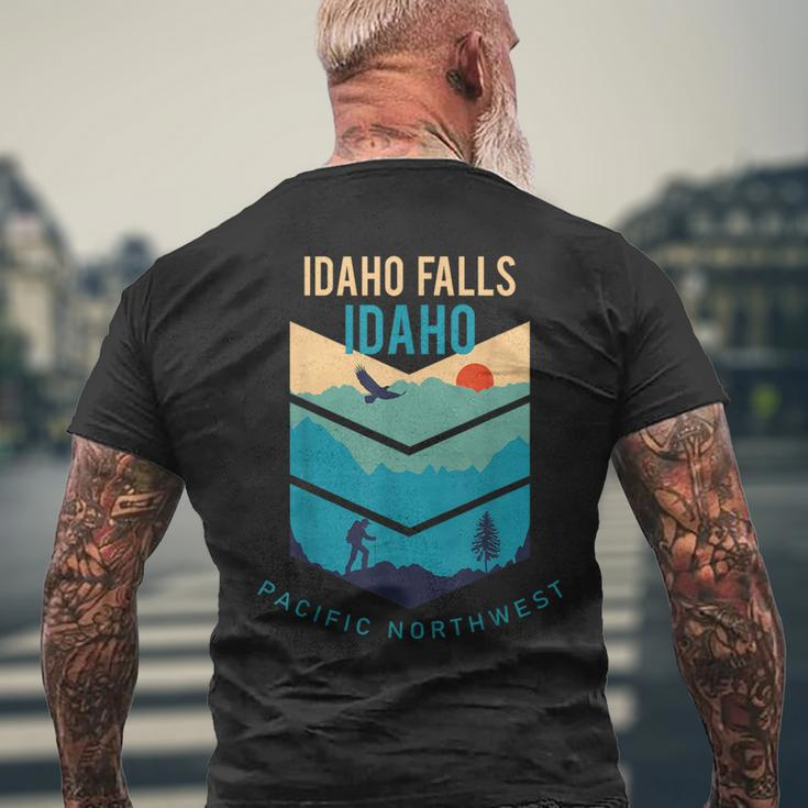 Idaho Falls Idaho Native Hometown Vintage Pacific Northwest Men's T-shirt Back Print Gifts for Old Men