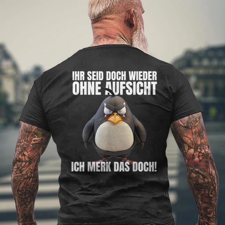 Ihr Seid Doch Wieder Ohne Supersicht Kurzärmliges Herren-T-Kurzärmliges Herren-T-Shirt, Schwarzes Lustiges Tee Geschenke für alte Männer