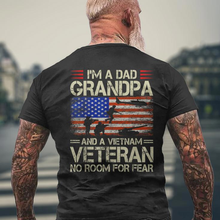 I'm A Dad Grandpa And Vietnam Veteran Us Flag Papa Grandpa Men's T-shirt Back Print Gifts for Old Men