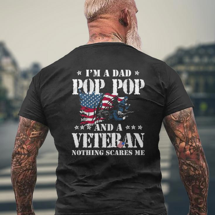 I'm A Dad Pop Pop Veteran Father's Day Men Mens Back Print T-shirt Gifts for Old Men