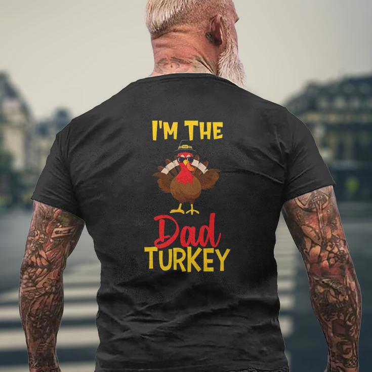I'm The Dad Turkey Family Matching Thanksgiving Mens Back Print T-shirt Gifts for Old Men
