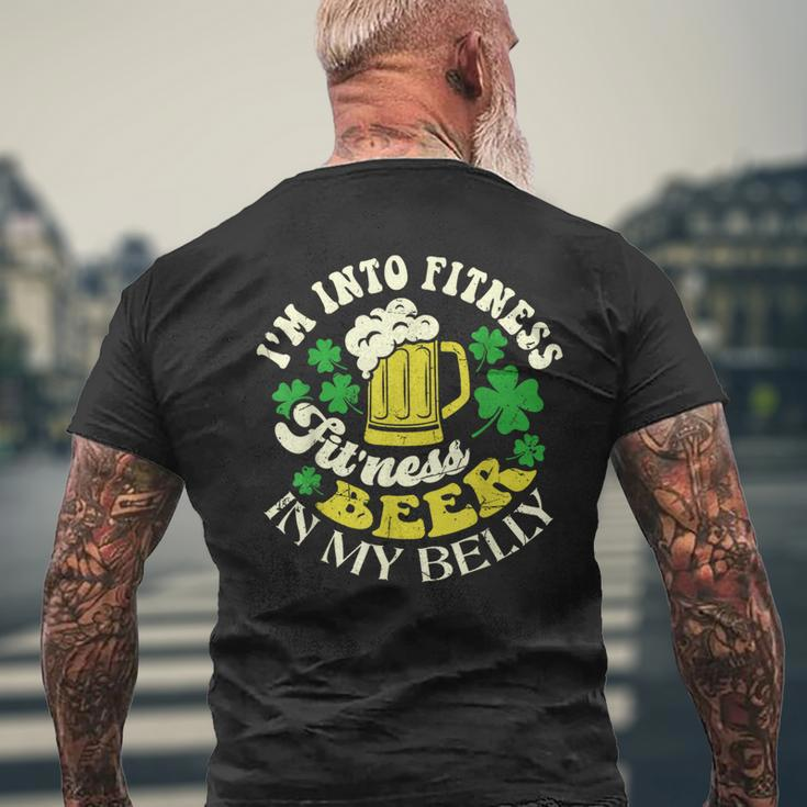 I'm Into Fitness Beer In My Belly St Patrick's Day Men's T-shirt Back Print Gifts for Old Men