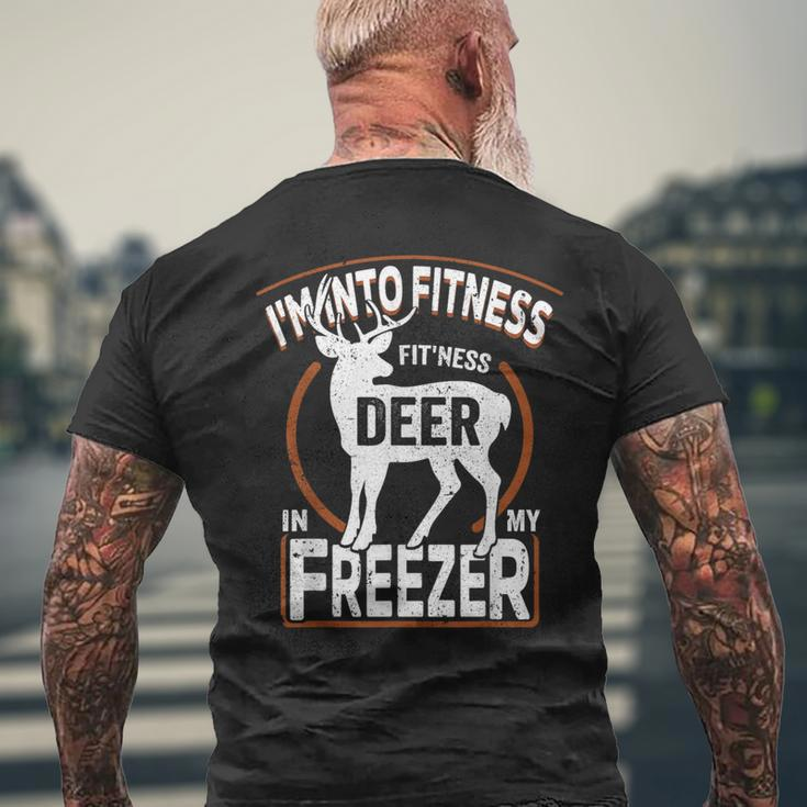 I'm Into Fitness Deer Freezer Dad Hunter Deer Hunting Men's T-shirt Back Print Gifts for Old Men