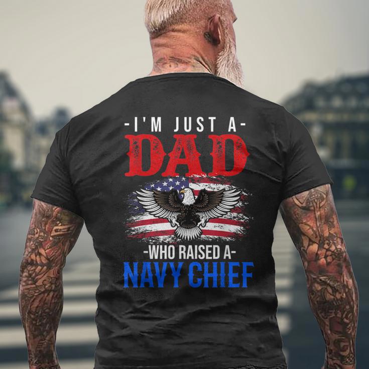 I'm Just A Dad Who Raised A Navy Chief Men's T-shirt Back Print Gifts for Old Men