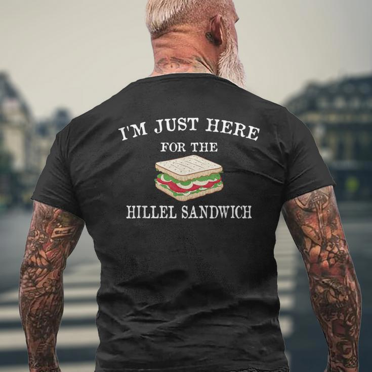 I'm Just Here For The Hillel Sandwich Passover Seder Matzah Men's T-shirt Back Print Gifts for Old Men
